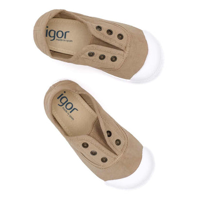Zapatillas Igor Niños Lona Beige