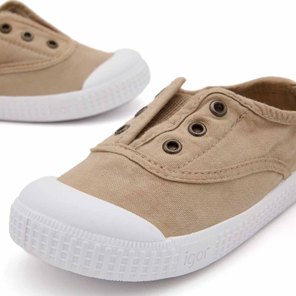 Zapatillas Igor Niños Lona Beige