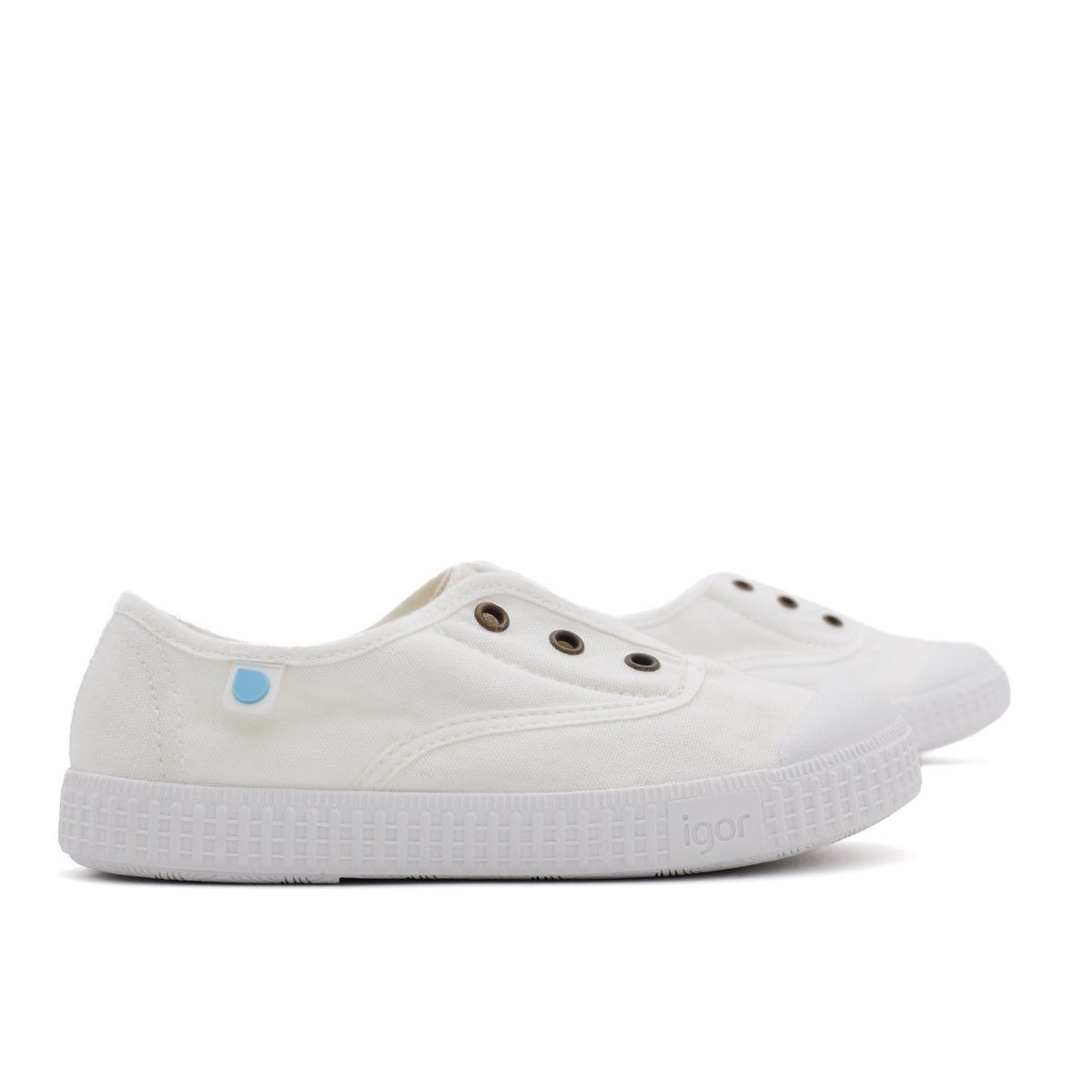 Zapatillas Igor Niños Lona Blanco