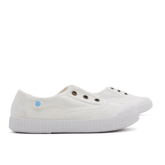 Zapatillas Igor Niños Lona Blanco