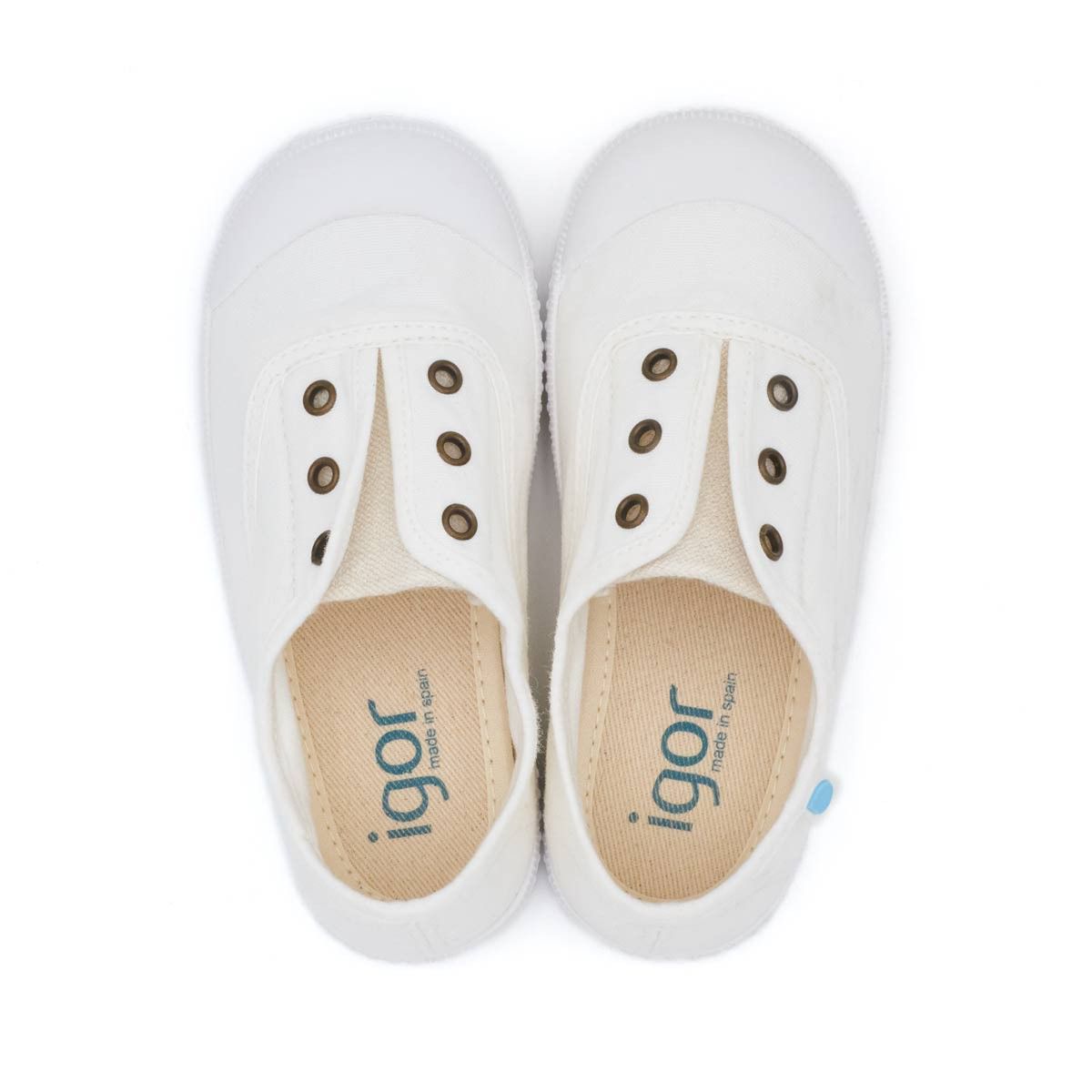 Zapatillas Igor Niños Lona Blanco