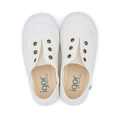 Zapatillas Igor Niños Lona Blanco