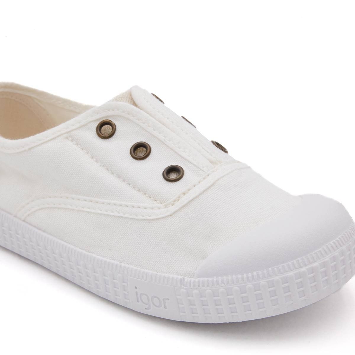 Zapatillas Igor Niños Lona Blanco