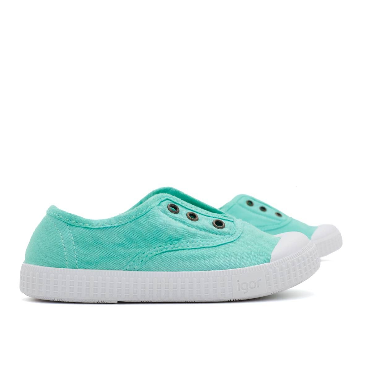 Zapatillas Igor Niños Lona Menta