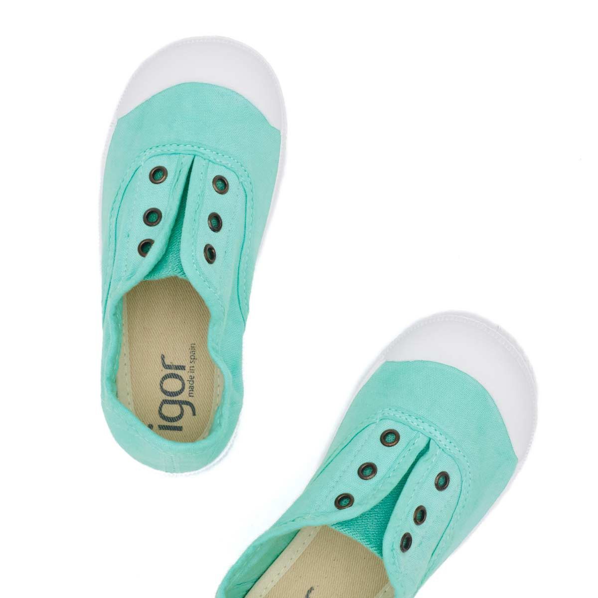 Zapatillas Igor Niños Lona Menta