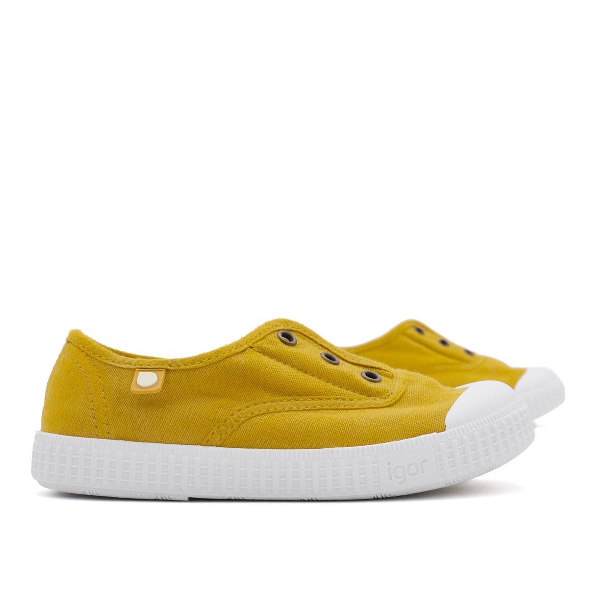 Zapatillas Igor Niños Lona Mostaza