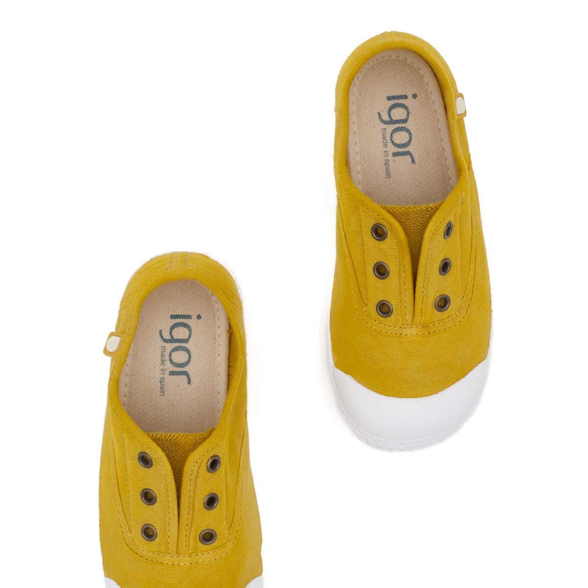 Zapatillas Igor Niños Lona Mostaza