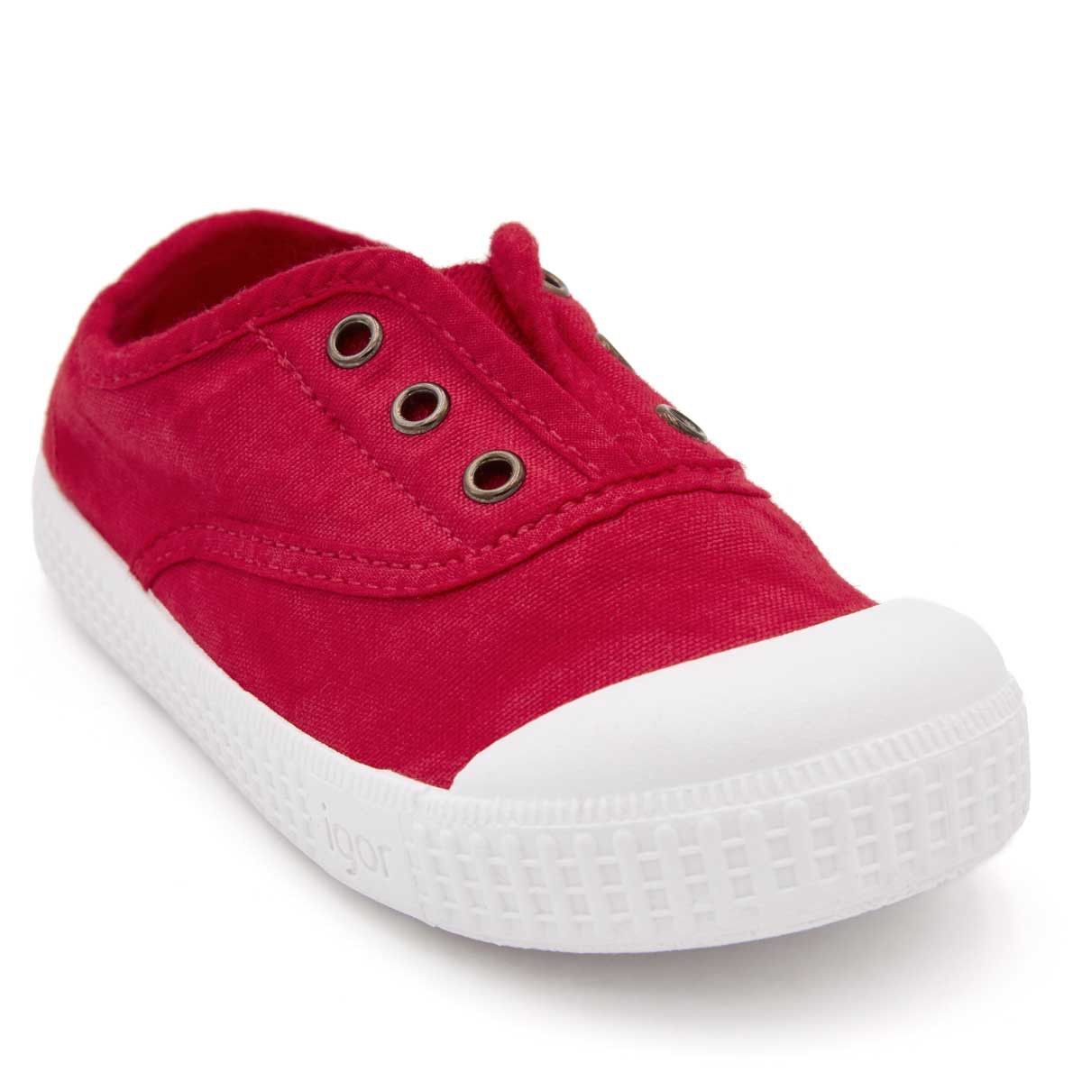 Zapatillas Igor Niños Lona Rojo