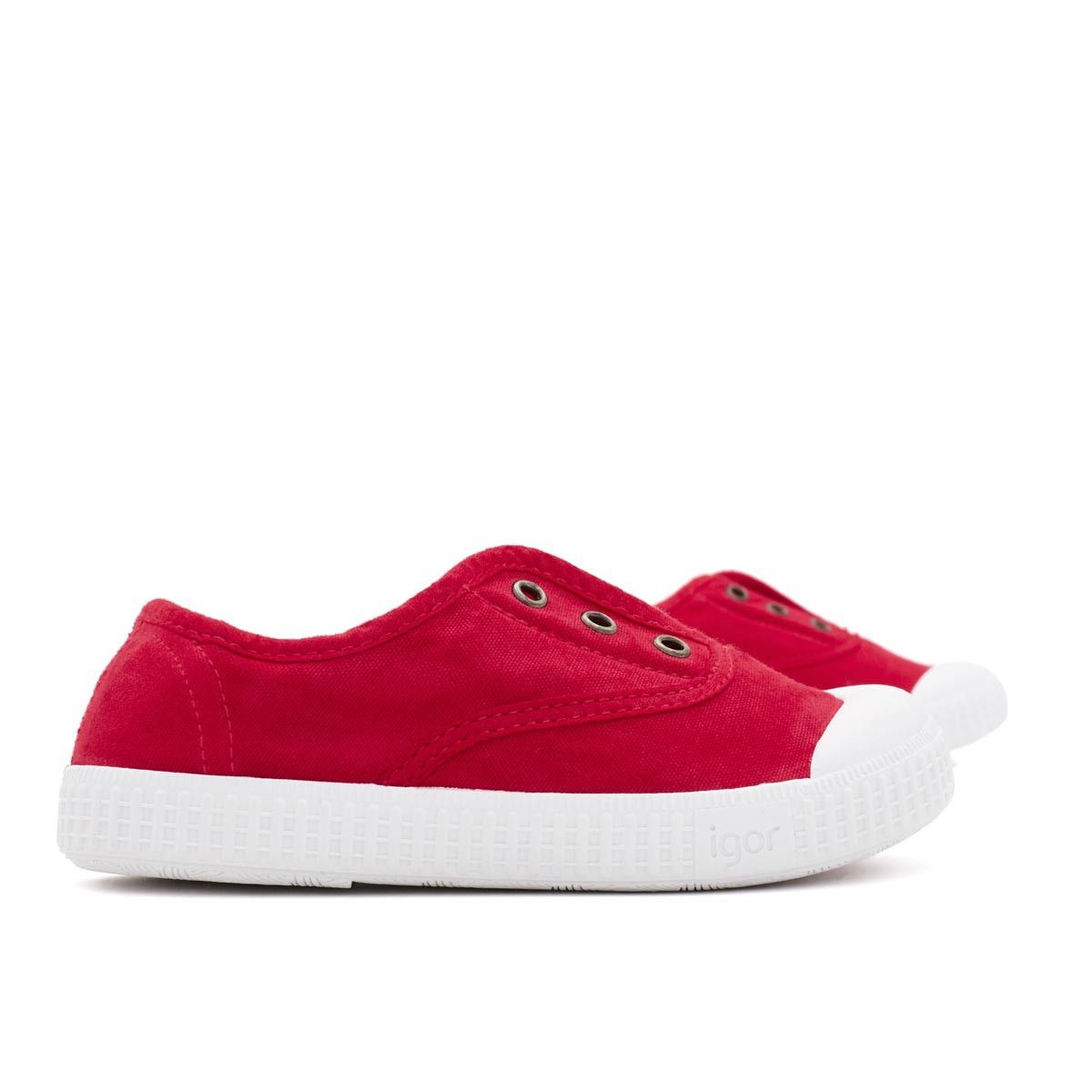 Zapatillas Igor Niños Lona Rojo