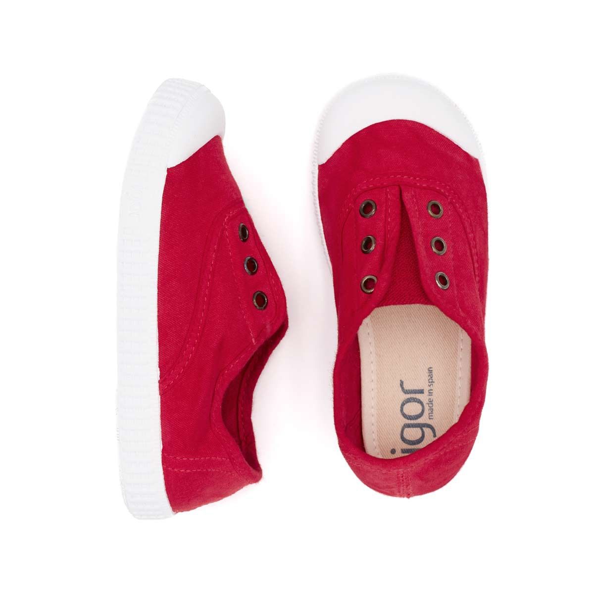 Zapatillas Igor Niños Lona Rojo