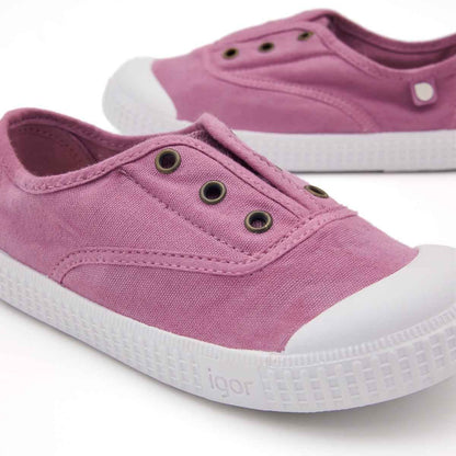 Zapatillas Igor Niños Lona Rosa