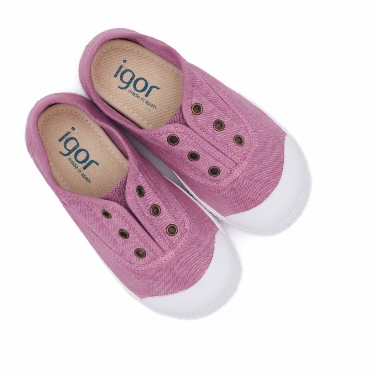 Zapatillas Igor Niños Lona Rosa