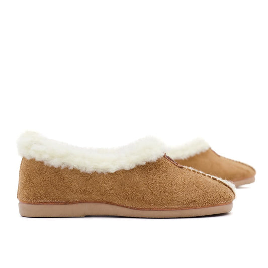 Zapatillas Casa Forro Borrego Camel