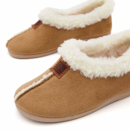 Zapatillas Casa Forro Borrego Camel