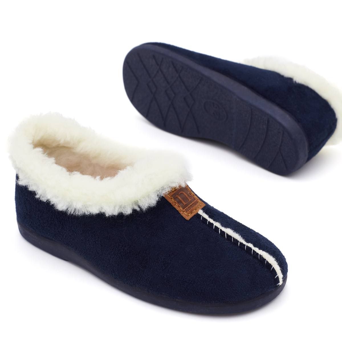 Zapatillas Casa Forro Borrego Marino