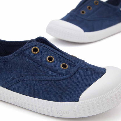 Zapatillas Igor Niños Lona Marino