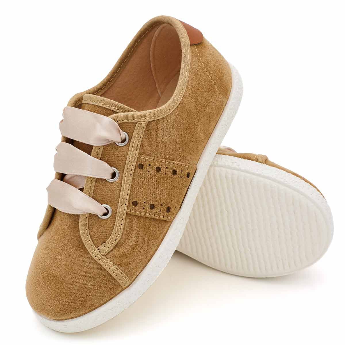 Zapatilla Niña Camel Lazo