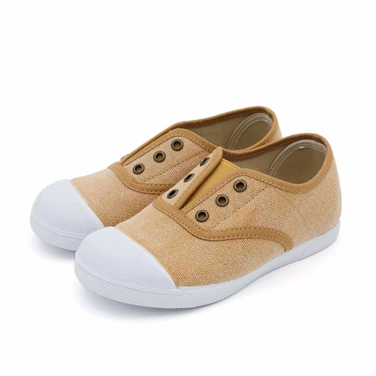 Zapatilla Niño Lona Ocre