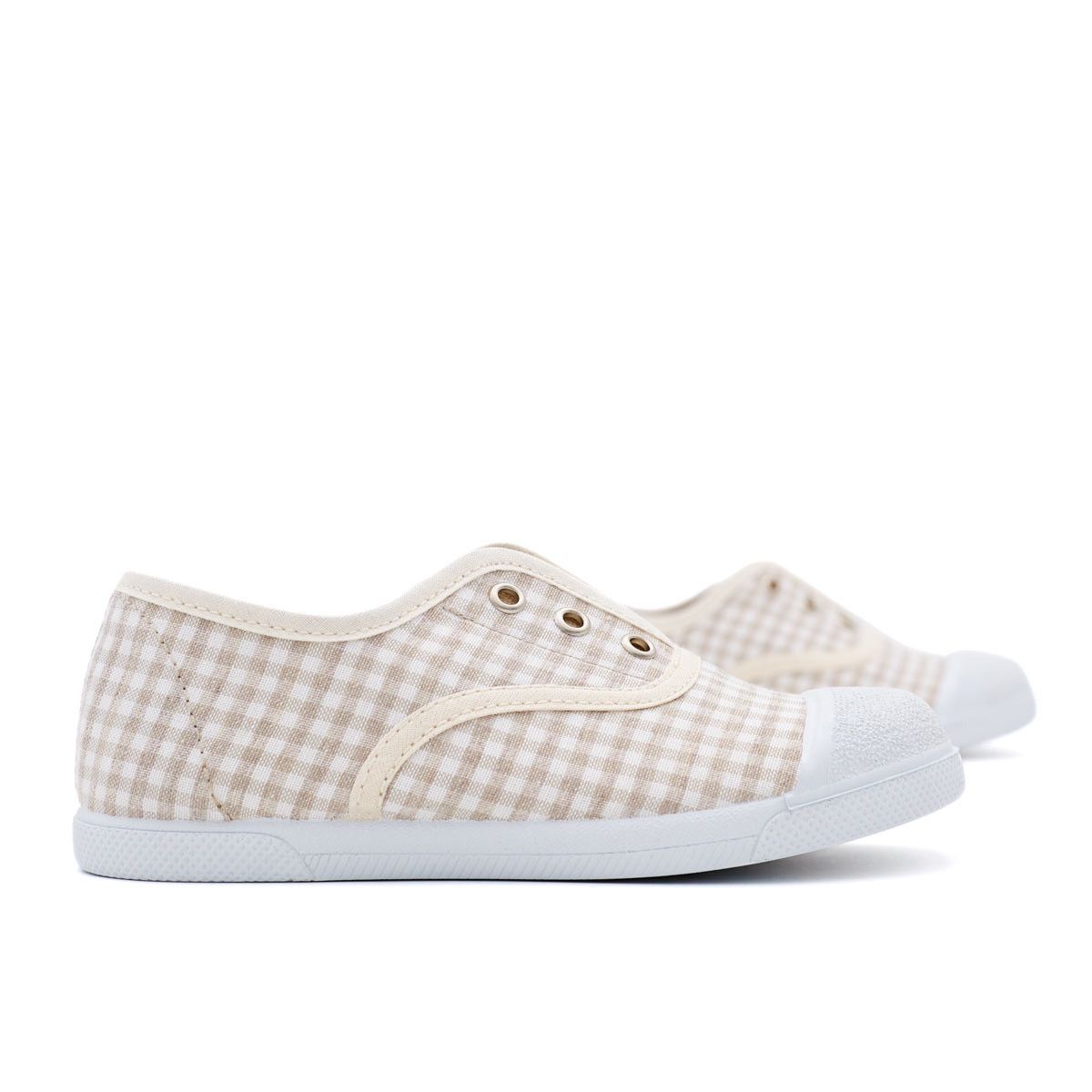Zapatilla Niño Vichy Beige