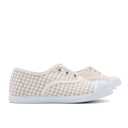 Zapatilla Niño Vichy Beige