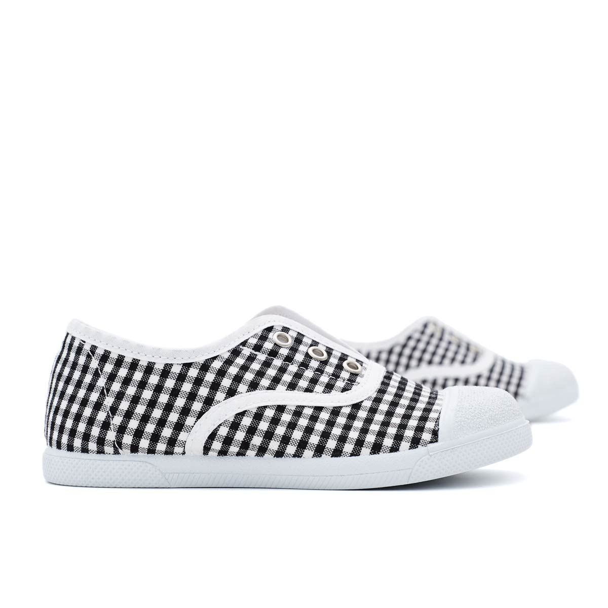 Zapatilla Niño Vichy Negro