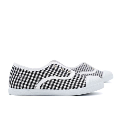 Zapatilla Niño Vichy Negro