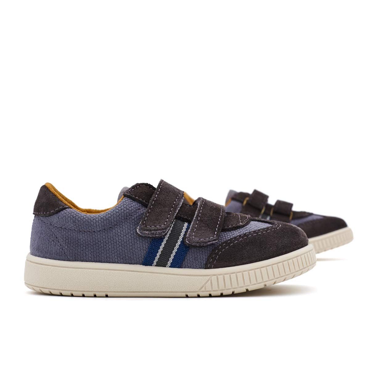 Zapatillas Titanitos Urbana Gris Tira Adherente