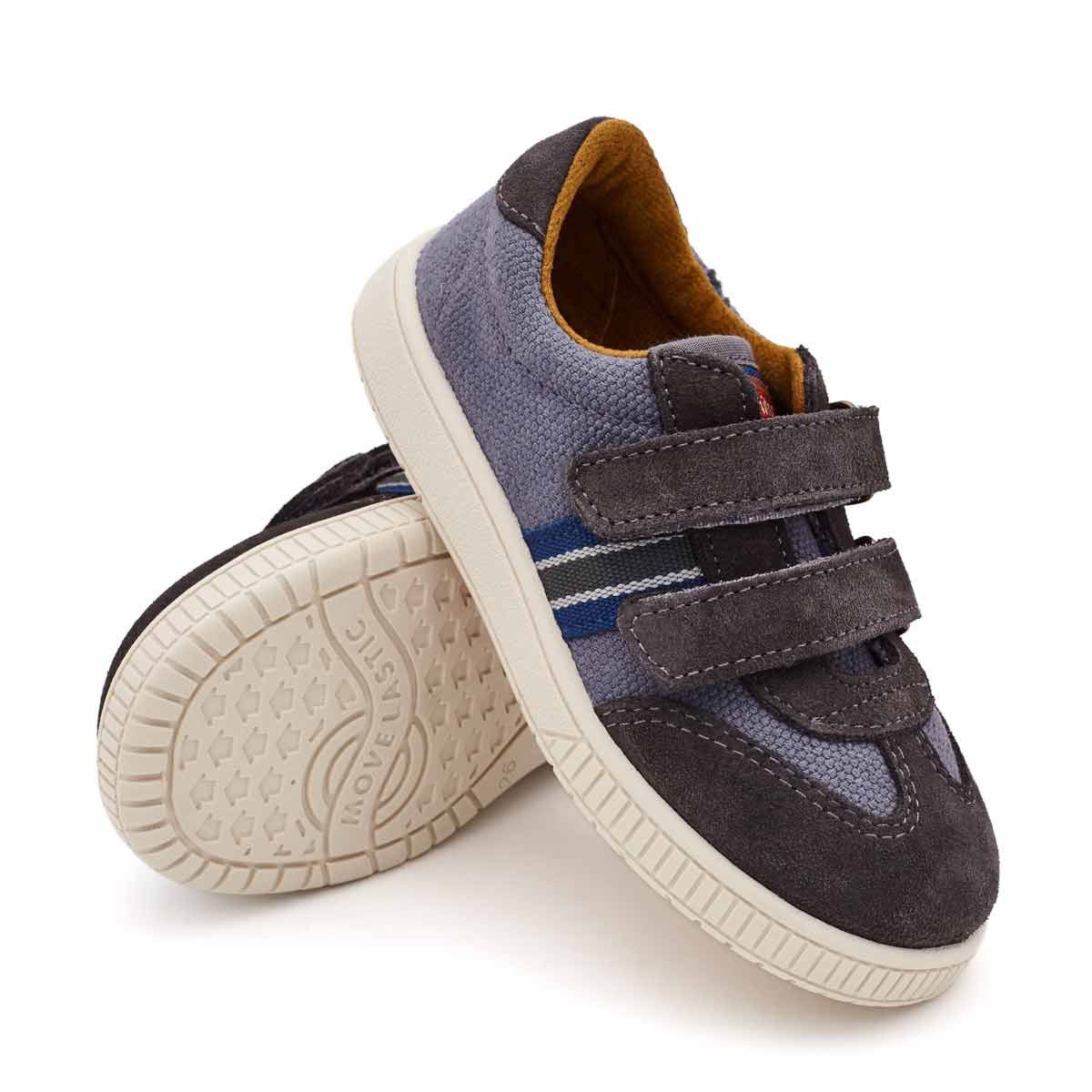 Zapatillas Titanitos Urbana Gris Tira Adherente