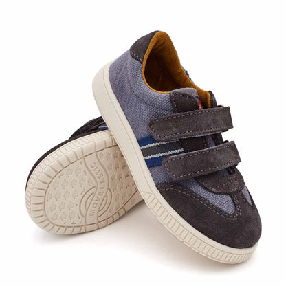Zapatillas Titanitos Urbana Gris Tira Adherente